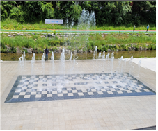 바닥·안개분수 사진